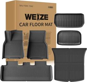Tem-1562 Weize Floor Mats And Cargo Liners Fits Tesla Model Y 5-seat 2021 2022 2023 2024