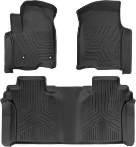 Tem-1566 Weize Floor Mats 3 Pcs For Chevrolet Silverado 1500/gmc Sierra 1500 Black