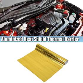 X Autohaux 726215712230 Car Heat Shroud 24ftft 48ftft Shield Mat Thermal Barrier Cover Gold Tone