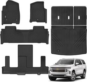 Abxx022 Xeeqqmo Floor Mats Set For 2021-2024 2025 Chevy Suburban And Gmc Yukon Xl