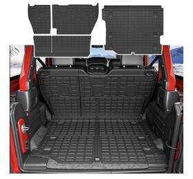 Jwjlcm-1 Xipoqix Cargo Liner Backrest Mat Compatible With 18-25 Jeep Wrangler Jl Unlimited 4x4