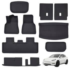 Yebooca 765150683465 For Tesla Model Y 2020-2024 Full Set Mats 9 Pcs All Weather