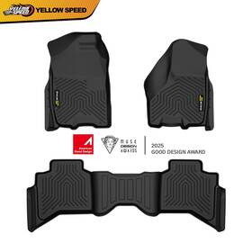 Yellowspeed Yel126343 Tpe All Weather Floor Mats Fit For 2009-2022 Ram 1500 Quad Cab/2019-2022 Classic