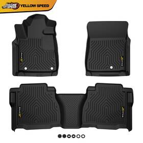 Yel168030 Yellowspeed Fit For 2007-2011 Toyota Tundra Double Cab / Crewmax Tpe Floor Mats Liners New