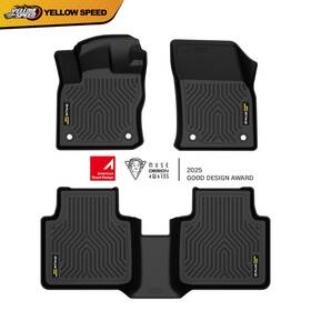 Yel257434 Yellowspeed Floor Mats 2 Row Liner Set Tpe All Weather Fit For 2018-2023 Volkswagen Tiguan