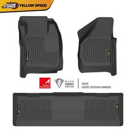 Yel395529 Yellowspeed Fit For 2008 2009 2010 Ford F250 F350 F450 Tpe Floor Mats All-weather 3pcs