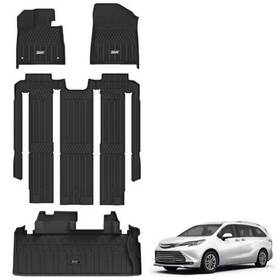 Yel623662 Yellowspeed Tpe All Weather Floor Mats And Cargo Liner Fit For 2021-2025 Toyota Sienna 7 Seats Yel623662 Yellowspeed Tpe All Weather Floor Mats And Cargo Liner Fit For 2021-2025 Toyota Sienna 7 Seats