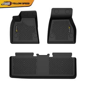 Yel642540 Yellowspeed Floor Mats Fit For 2015-2020 Tesla Model S Tpe All Weather Protection Liners