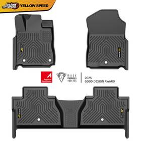 Yel758404 Yellowspeed All Weather 3d Floor Mats Tpe Liners Fit For 2014-2021 Toyota Tundra Crewmax Cab