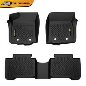 Yel770396 Yellowspeed Tpe Floor Mats Liners All Weather Fit For 2018-2023 Toyota Tacoma Double Cab