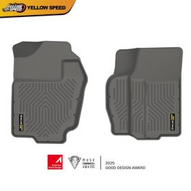Yellowspeed Yel782069 All Weather Tpe Floor Mats 1st Row Gray Fits Dodge Ram 1500 2500 3500 1994-2002