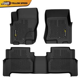 Yel830380 Yellowspeed Floor Mats Liners Set All Weather Tpe Fit For 2008-2021 Nissan Frontier Crew Cab