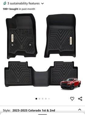 Yitamotor 197839659032 Floor Mats For 2023-2025 Chevy Colorado/gmc Canyon All Weather Liners