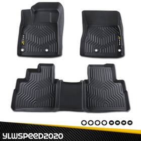 V-02cfm1633abk Ylwspeed20 Fit For Nissan Rogue 2021-2023 3d Moldedtpe All Weather 3pc Floor Mats Liner