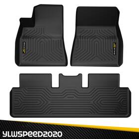 V-02cfm6101abk Ylwspeed20 Anti-slip Floor Mats Fit For 2017-23 Tesla Model 3 All Weather Liner Carpets Tpe