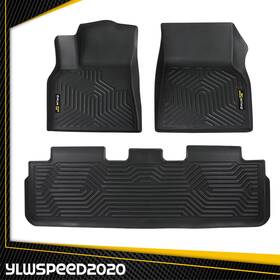 V-02cfm6121abk Ylwspeed20 Anti-slip Floor Mats For 20-23 Tesla Model Y All Weather Liner Tpe Carpets