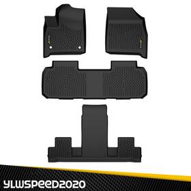 Yl032501 Ylwspeed20 Fit For 18-24 Chevy Traverse 7-seat 3d Floor Mats All Weather Carpets Liners Tpe
