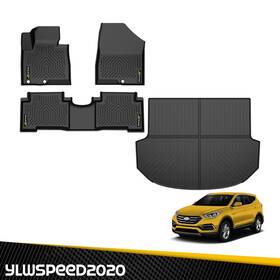Yl071501 Ylwspeed20 Floor Mats Cargo Liner Fit For 13-18 Hyundai Santa Fe All Weather Tpe