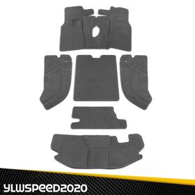 Yl090501 Ylwspeed20 Fits Jeep Wrangler Tj 1997-2006 6pcs Floor Mat Interior Carpet Rug Kit Gray