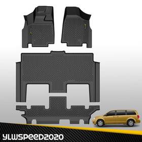 Yl090801 Ylwspeed20 All Weather Tpe Floor Mats Cargo Liner Carpets Fits 2008-20 Dodge Grand Caravan
