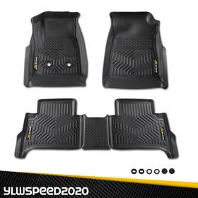 Yl101202 Ylwspeed20 Floor Mats Fit For 15-22 Chevy Colorado Crew Cab/ Gmc Canyon Full Set Liners Tpe