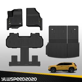 Yl2025112807 Ylwspeed20 Fits 2024-26 Chevrolet Traverse All Weather Tpe Floor Mats Liner With Backrest Mat