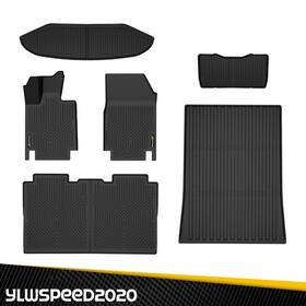 Ylw012314 Ylwspeed20 3d Tpe Front Rear Floor Mats Trunk Bed Cover Truck Fits 23-25 Tesla Cybertruck