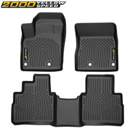 Ylw170860 Ylwspeed2000 2 Row Floor Mat Liner Set All Weather Black 3pcs Tpe Fit For 21-23 Nissan Rogue