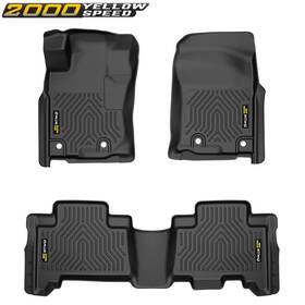 Ylw33663 Ylwspeed2000 Floor Mats Tpe Front And 2nd Row Fit For 2013-23 Toyota 4runner 14 -23 Lexus Gx460