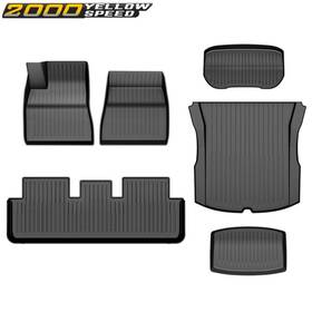 Ylw345643 Ylwspeed2000 Fit For 2024-2025 Tesla Model 3 All Weather Tpe Floor Mats Cargo Liner