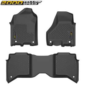Ylw428620 Ylwspeed2000 Tpe Car Floor Mats Liners Fit For 2019-2024 Ram 2500/3500 Crew Cab All Weather