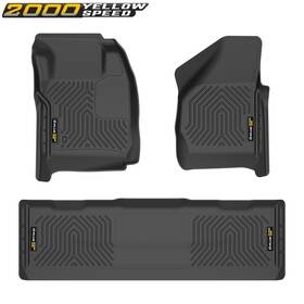 Ylw562308 Ylwspeed2000 3pcs Tpe Floor Mats All-weather Fit For 2008 2009 2010 Ford F250 F350 F450