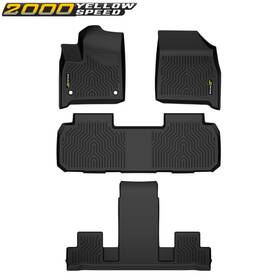 Ylw799057 Ylwspeed2000 All Weather Tpe Floor Mats Fit For 2018-2025 Chevy Traverse 7 Seat Rubber Liners