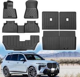 Bm-x7 Yonugli 2019-2024 2025 Bmw X7 7 Seat Floor Mats Trunk Cargo Liner And 3rd Backrest