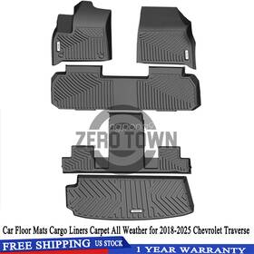 Zero Town 197839244337 Car Floor Mats Cargo Liners Carpet All Weather For 2018-2025 Chevrolet Traverse