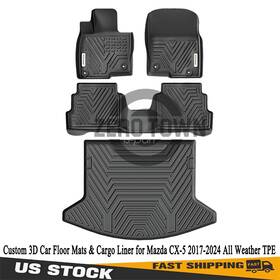 Zero Town 197839613416 For Mazda Cx-5 2017-2024 Custom 3d All Weather Tpe Car Floor Mats And Cargo Liner