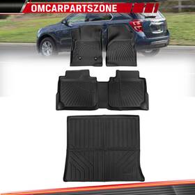 Zone 198073070799 For 2012-2017 Chevy Equinox Gmc Terrain Heavy Duty 3d Floor Mats And Trunk Mat Tpe
