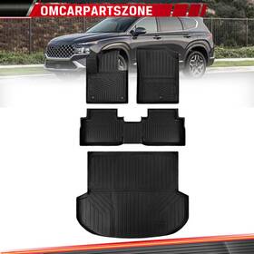 Beyshv0kfn Zone 3d 2 Row Floor Mats Cargo Liner For 2021-2023 Hyundai Santa Fe 5 Seat
