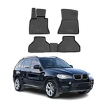 Omac Floor Mats Liner For Bmw X5 E70 2007-2013 Rubber Tpe Black 4PCS. Fixed Price $79.99.