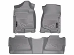 Husky Weatherbeater FRONT/2ND Row Floor Mats 3PC Fits Many 07-14 Chevy, Gmc Grey. Fixed Price $149.99.