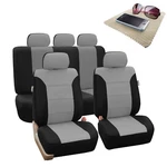 Universal Classic Khaki Seat Cover Set For Sedan Suv Gray Black W. Free Dash Mat. Fixed Price $49.99.