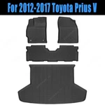 Tpe Floor Mats / Trunk Cargo Liners Waterproof 3D For 2012-2017 Toyota Prius V. Fixed Price $122.99.