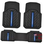 Rubber Floor Mats For Cars, Full Sets Deepdish,universal Black Blue. Fixed Price $56.19.