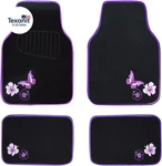 Embroidery Butterfly And Flower Car Floor Mats, Purple Universal. Fixed Price $46.01.