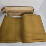 Nos Vintage Gm Rear Contour Rubber Floor Mats Dark Saddle 16" By 13". Fixed Price $79.99.