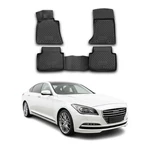 Omac Floor Mats Liner For Hyundai Genesis 2015-2016 Black Tpe All-weather 4 Pcs. Fixed Price $84.99.