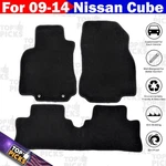 Fits 09-14 Nissan Cube Front & Rear Luxury Floor Mats Carpet Set Black Nylon. Fixed Price $45.99.