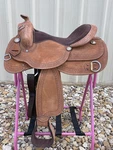 Adult Roughout Leather Western Horse Training Saddle 15/16/17 Inch Free Shipping. Fixed Price $444.99.