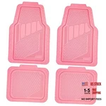 Heavy Duty Rubber Floor Mats 4-PIECE,PINK Car Full Sets Anti All. Fixed Price $59.24.