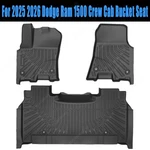 2-ROW Floor Mats Liners For 2025 2026 Dodge Ram 1500 Crew Cab Bucket Seat Tpe 3D. Fixed Price $86.19.